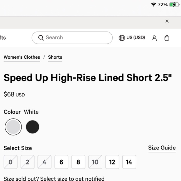 Lululemon Speed Up High-Rise Lined Short 2.5" - Picture 2 of 5
